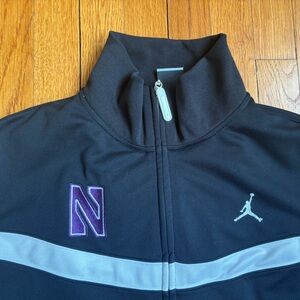 Nike Jordan Jacket Men’s Size Medium Northwestern Black White Zip Up 509155-012